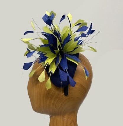 royal blue wool fascinator