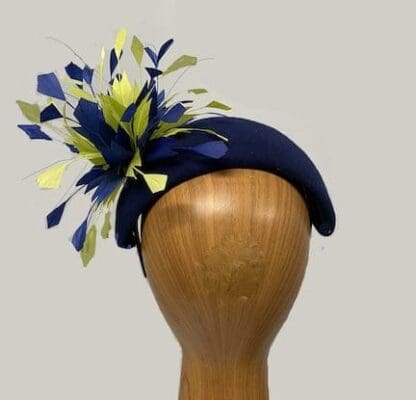 royal blue wool fascinator