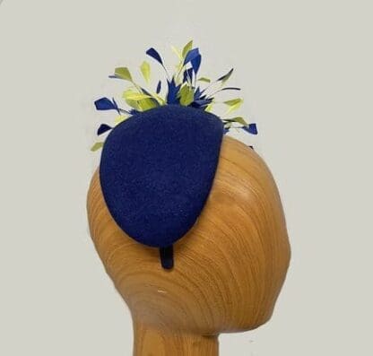 royal blue wool fascinator