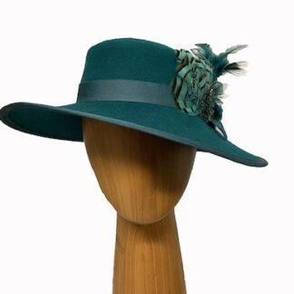 teal green wool hat