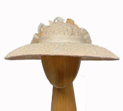 Large Peach Ivory hat