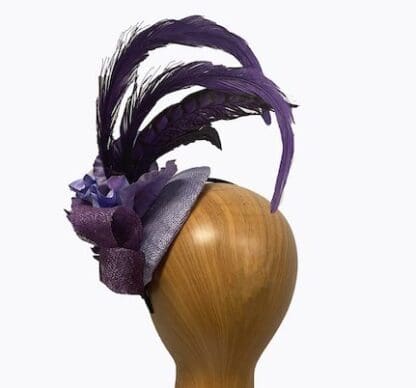 IRIS AND FEATHERS FASCINATOR