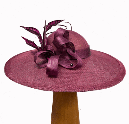 black raspberry couture hat