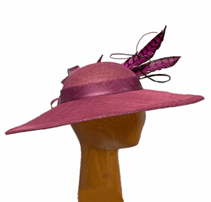 black raspberry couture hat
