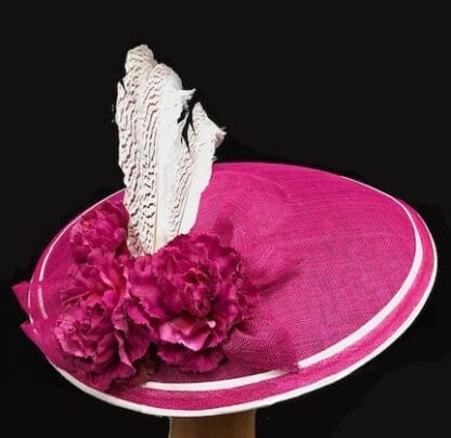 raspberry pink fascinator