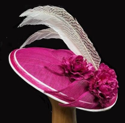 raspberry pink fascinator