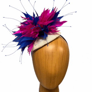 Bright Royal Pink fascinator