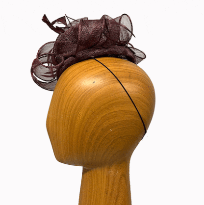 burgundy maroon fascinator