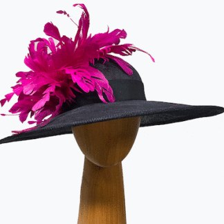 navy fuchsia derby hat