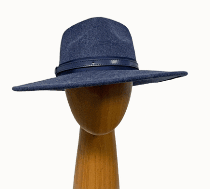 Navy Wool Fedora hat