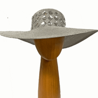 Large silver derby hat