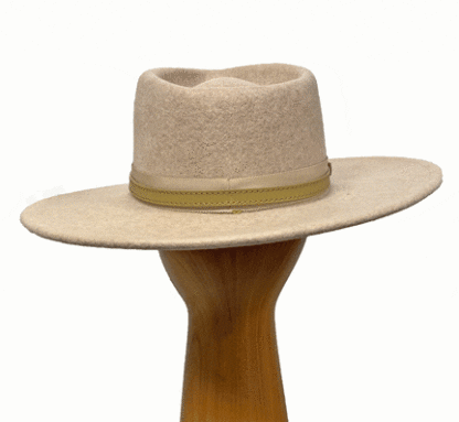Tan Wool Fedora hat