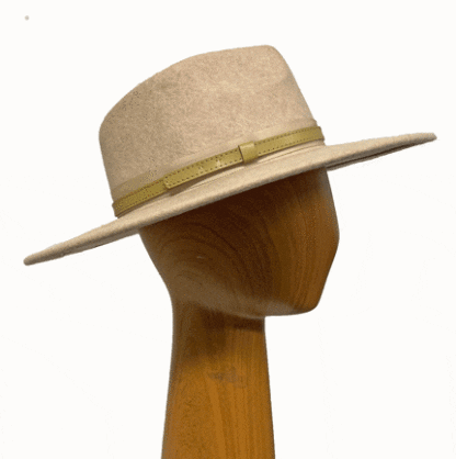 Tan Wool Fedora hat