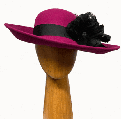 rose pink wool hat