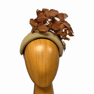 camel wool headband fascinator