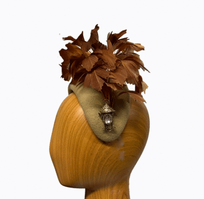 camel wool headband fascinator