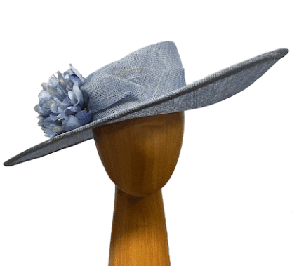 medium blue dress derby hat