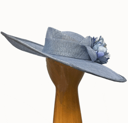 medium blue dress derby hat