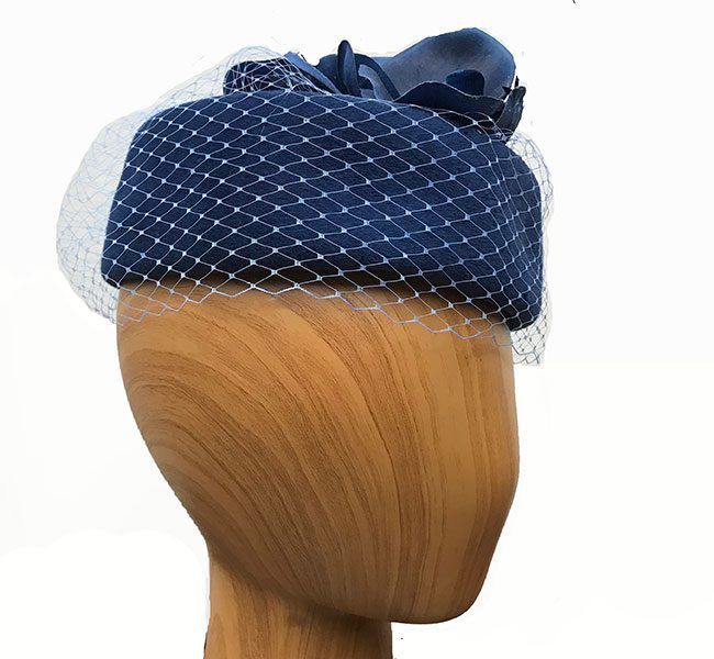 Pilar blue wool flowers pillbox - Image 3